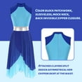 thumbnail image 6 of TiaoBug Womens Color Block Sleeveless Praise Dance Dress Sleeveless Tunics Liturgical Dancewear Blue S, 6 of 7