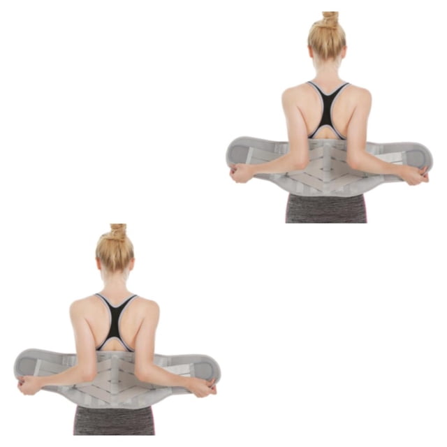Goriertaly Relief And Comfort With Lumbar Support Belt For Back Pain Convenient And Practical Polyester Waist Back Support Belt gray M 2Set