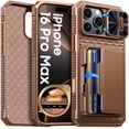 thumbnail image 1 of Funda de teléfono BSNRM para iPhone 16 Pro Max con tarjetero y RFID, 1 of 9