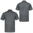 thumbnail image 7 of Aiihoo Mens Short Sleeve Chef Coat Kitchen Cook Jacket Canteen Bakery Chef Shirts Dark Gray M, 7 of 7