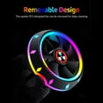 thumbnail image 4 of Graflsoa UFO-Style CPU Air Cooler with 5-Color RGB Lighting, Fluid Bearing, and Downward Airflow for Intel/AMD Processors, Removable Fan Design, Silver Finish, 4 of 7