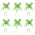 thumbnail image 1 of Unique Bargains 3.3inch Pull Bows Gift Wrapping Pull Bow Heart Pattern Baskets Present Bows Ribbon Green 100 Pcs, 1 of 6