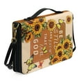 thumbnail image 2 of FORUDESIGNS Butterfly Sunflower Print Bible Case for Women Men Be Still And Know That I Am God Bible Cover Case Lightweight Scripture Bag Bible Protective with Handle and Zipper, M, 2 of 7