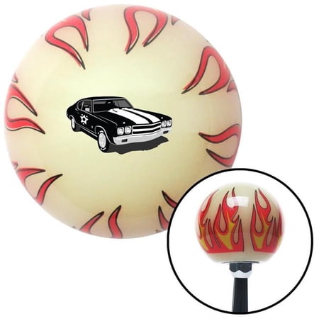 American Shifter Retro Rod Ivory Flame Shift Knob with M16 x 1.5 Insert Shifter Auto Manual Custom Brody