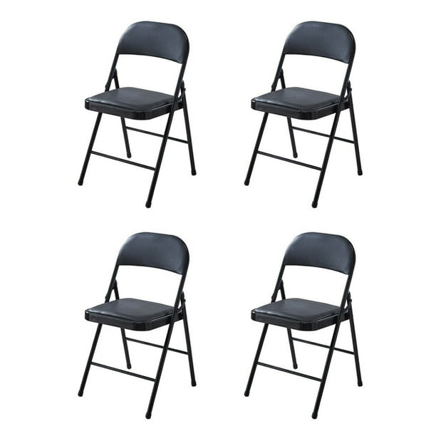 Sillas Plegables Ilios Innova Con Estructura De Metal Acojinada Color Negro Para Fiesta o Jardín