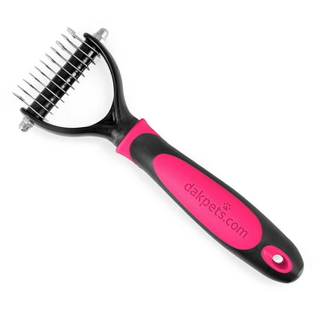 - DakPets Dematting Tool for Dogs & Cats - Professional Rake Brush Grooming Comb for Undercoat Removal