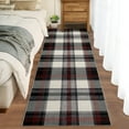 thumbnail image 3 of 2'x6' Modern Washable Runner Rug Tartan Ultra Soft Rug for Bedroom Farmhouse Non Slip Throw Rugs for Hallways Kitchen Laundry Bathroom, 3 of 7
