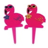 Flamingo Luau Cupcake Picks - 24 Rings