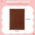 thumbnail image 2 of Cubierta de Cuaderno de Disco de Cuero, Cubierta de Planificador de Disco Tamaño A5 para Cuaderno Arc Happy Planner, Marrón con Patrón de Cocodrilo, 2 of 6