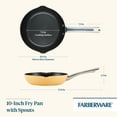 thumbnail image 3 of Farberware Style 10 Inch Nonstick Cookware Frying Pan, Dishwasher Safe and Oven Safe to 500°F, Yellow, 3 of 14