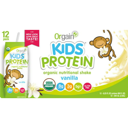 Orgain Kids Organic Nutritional Shake, Vanilla, 8g Protein, 12