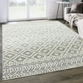 thumbnail image 2 of Abani Casa Collection Ivory Grey 4' x 6' Diamond Trellis Modern Area Rug, 2 of 6