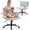 Grey, variant on YANGLI Cross Office Chair, Plush Oversized for Cross-Legged Sitting, Adjustable Arms & 360° Swivel Casters, Comfortable Computer Chair for Home Office/Study/Gaming/Vanity, White