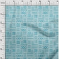 thumbnail image 2 of oneOone Silk Tabby Turquoise Blue Fabric Geometric African Craft Projects Decor Fabric Printed By The Yard 42 Inch Wide, 2 of 4