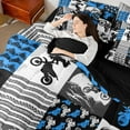 thumbnail image 4 of Castle Fairy Sport Motorcycle Motocross 7-Piece Twin Bedding Set for Teens, 4 of 8