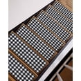 thumbnail image 7 of Stair Treads for Wooden Steps, Black White Plaid Peel and Stick Stair Treads with Adhesive, Modern Simple Buffalo Check Gingham Non Slip Indoor Stairs Runner Rugs Mats for Elders Dogs 8"x30"4PCS, 7 of 7