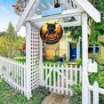 thumbnail image 3 of Hbdhejl Halloween Welcome Sign For Front Door Halloween Door Signs With Pumpkin Dark Ambience Hanging For Home Hallween Party (11.81 Inch), 3 of 9
