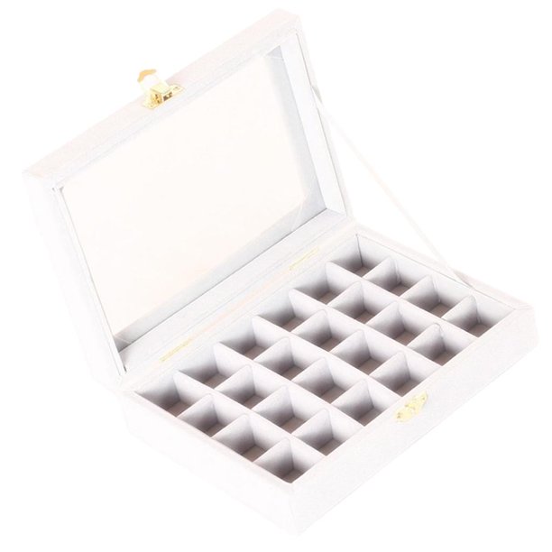 Titular Del Organizador de Las Cajas de Almacenamiento de Las Vitrinas Del Pendiente de La Joyería Del de 5 Colores Gris Soledad Estuche de almacenamiento de joyas