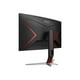 AOC Gaming C32G2 - LED monitor - gaming - curved - 32" - 1920 x 1080 Full HD (1080p) @ 165 Hz - VA - 250 cd/m������ - 3000:1 - 1 ms - 2xHDMI, DisplayPort - black, red - image 4 of 11
