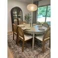 thumbnail image 5 of Nathan James Bailey 19 in. Boucle Dining Chair, Upholstered Side Chair with Natural Woven Rattan Back and Solid Wood Legs, Light Brown, 5 of 8