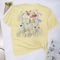 thumbnail image 5 of Aloohaidyvio Graphic T Shirts for Women,Summer Women's Floral Tee Wildflower Graphic T Shirt Spring Flower Casual Loose Top 2024 Crew Neck Short Sleeve Shirts Tees, 5 of 6