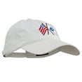 thumbnail image 5 of Flags Star of Life Embroidered Washed Cap - White OSFM, 5 of 5