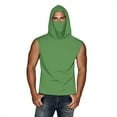 thumbnail image 3 of Fanxing Big and Tall Sun Shirt with Mask Fishing Shirts for Men Sleeveless UPF 50 Rash Guards Cooling Hoodies Hiking Shirts Green,XL, 3 of 9