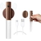 thumbnail image 1 of Lámpara de pared de madera recargable por USB con interruptor, luces de pared inalámbricas de batería para interiores con sensor de movimiento, luz blanca cálida magnética para dormitorio., 1 of 5