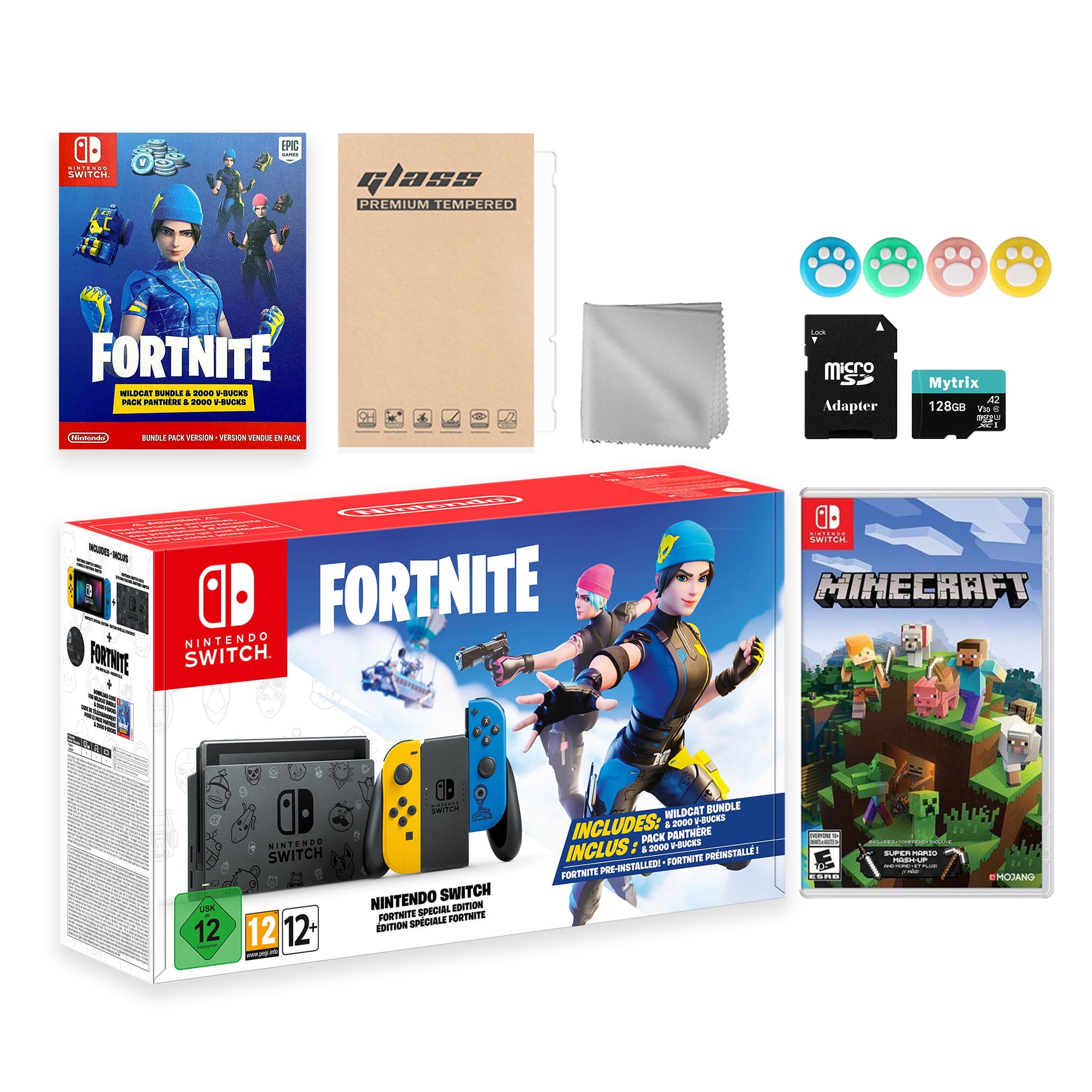 Nintendo Switch Fortnite Wildcat Limited Console Set Epic Wildcat Outfits 00 V Bucks Bundle With Minecraft And Mytrix Accessories Walmart Com Nintendo Switch Fortnite Wildcat Limited Console Set Epic Wildcat Outfits 00 V Bucks Bundle With Minecraft And Mytrix Accessories Walmart Com