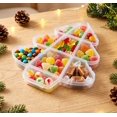thumbnail image 6 of Christmas Tree Shaped Plastic Candy Storage Box, Multi‑Compartment Divided Treat Container for Holiday Sweets, Portable Storage Case for Gift Giving (Christmas Tree), 6 of 7