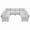 Gray, variant on RIAFUN Oversized U-Shaped 7-Seater Modular Sectional Sofa with Chaise, Convertible Sleeper & Ottoman, Deep Seat Cloud Couch in Corduroy for Living Room, Navy