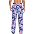 thumbnail image 3 of Uemuo pinkk flower crystal Skull Pattern Men's Wide Leg Palazzo Lounge Pants with Pockets Light Weight Loose Comfy Casual Pajama Pants-Medium, 3 of 9