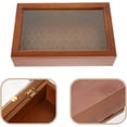 thumbnail image 3 of LIFKOME Wooden Box with Glass Lid, Jewelry Keepsake Storage Box Vintage Wooden Case Desktop Jewelry Tray Trinket Holder for Key Beads Key Cosmetics Small Items, 3 of 8