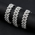 thumbnail image 4 of Hip Hop Shiny 15MM Cuban Link Chain Necklace Women Men Silver Color Rhinestone Iced Out Cuban Chain Punk Jewelry Necklace Gift, 4 of 7