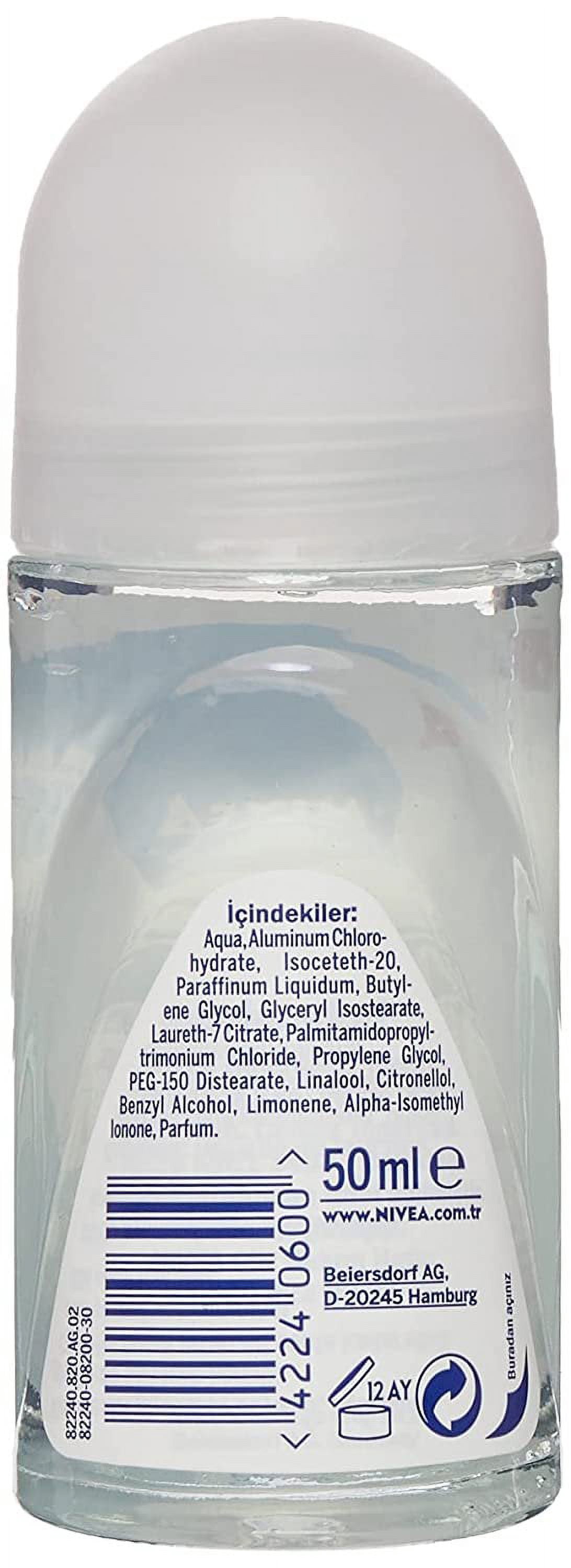 NIVEA Deo Roll-on Women Invisible – 3er Pack (3x50 Ml), Hinterlässt Keine Weißen Oder Gelben Flecken