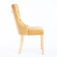 thumbnail image 5 of Collection Modern, High-end Tufted Solid Wood Contemporary Velvet Upholstered Dining Chair with Golden Stainless Steel Plating Legs,Nailhead Trim,Set of 2,Gold, 5 of 9