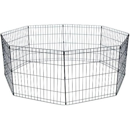 Animal Pen with Door 24-Inch x 48-Inch, 8 Panels, Black