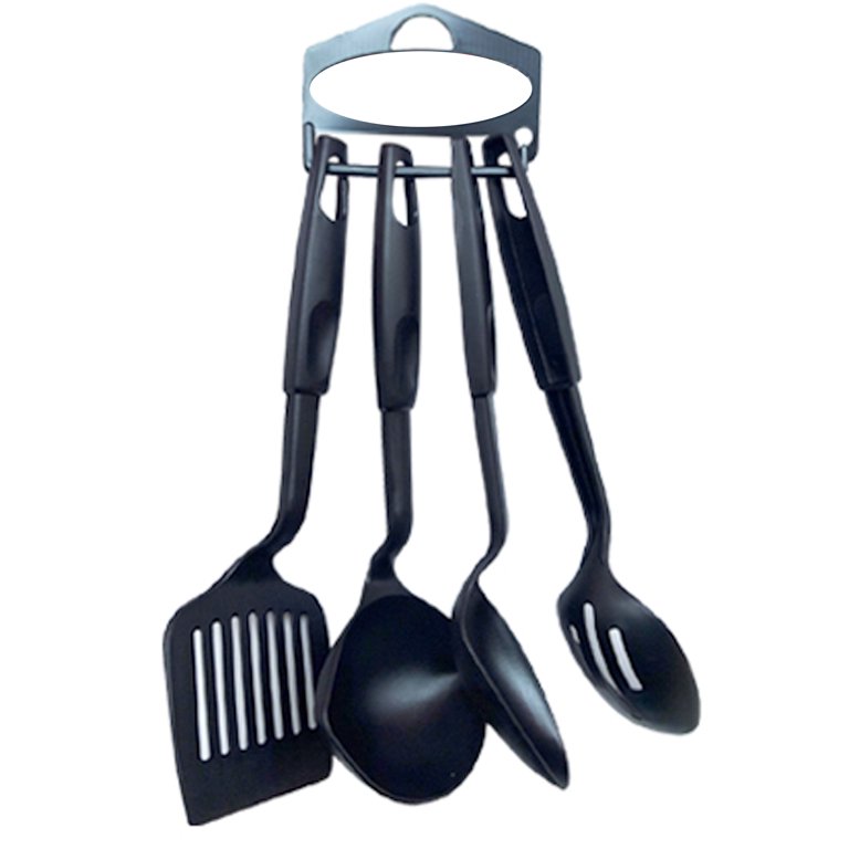 Kitchen Utensils Nylon Slotted Turner Spoon with Hanging Hole