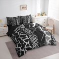 thumbnail image 3 of Homewish Fashion Leopard Print Twin Bedding Sets 7-Piece for Women, Giraffe Cheetah Animal Bedding Comforter Set, Grey Abstract Ombre Reversible Sheet Sets, Super Cozy Room Decor, 3 of 7