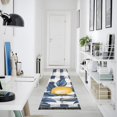 thumbnail image 4 of Yayeee Runner Rug for Bedroom 2'x6' Machine Washable Hallway Non Slip Mat, Beige Plaid Lemon, 4 of 8