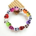 thumbnail image 5 of Punk Skull Gothic Colorful Skull Elastic Linked Jewelry Gift for Women Girls, 5 of 9