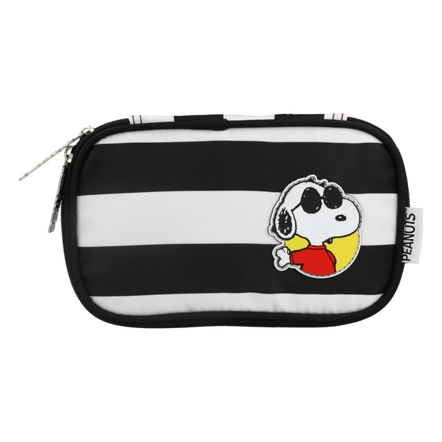 Lapicera Estuche Escolar Peanuts Snoopy Black and White