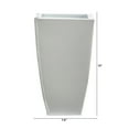 thumbnail image 2 of Nearly Natural 13in. Tapered Square Metal Planter, White, 2 of 3