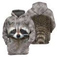 thumbnail image 4 of Nueva colección de animales, sudaderas con capucha con estampado de mapache en 3D para hombres y mujeres, jersey de moda, ropa de calle para parejas, sudadera, ropa, chándal con capucha, 4 of 5