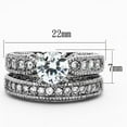 thumbnail image 2 of Luxe Jewelry Designs Women's Stainless Steel Wedding Ring with Cubic Zirconia - Size 10, 2 of 4