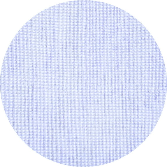 Ahgly Company Indoor Round Solid Blue Modern Area Rugs, 4' Round