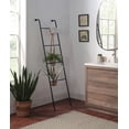 thumbnail image 2 of SunnyPoint Classic Home, Bath, Bedroom, Closet Leaning Ladder Rack (BLK), 2 of 4