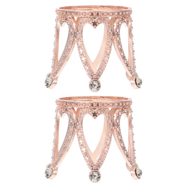 Pantalla de bola de cristal 2pcs Soporte de aleación de zinc Base de la base decorativa Decoración de la bandeja