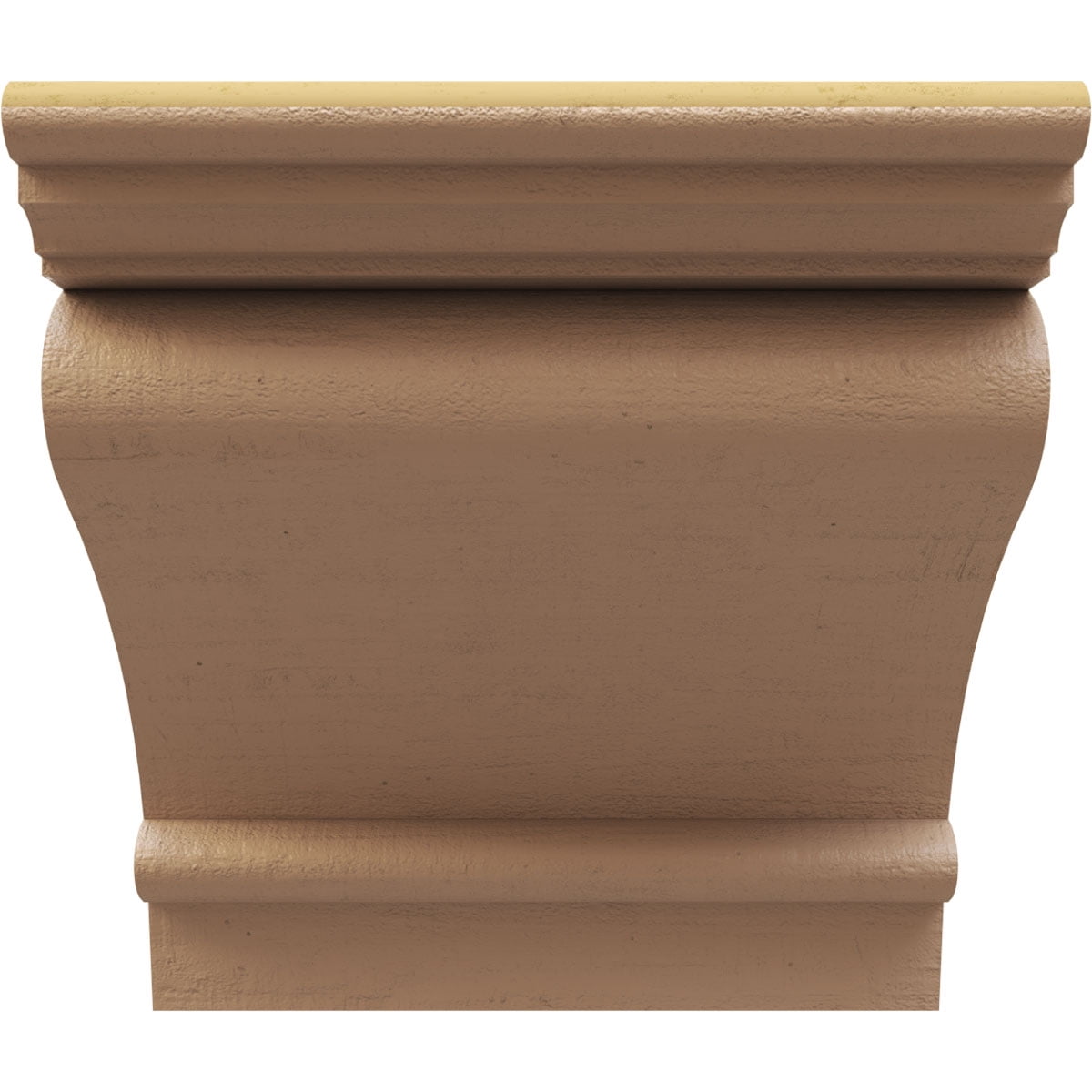 4"W x 4"D x 4"H Wide Mayflower Rough Cedar Woodgrain TimberThane Corbel, Primed Tan