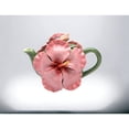 thumbnail image 2 of Ceramic Pink Hibiscus Flower Teapot 8 oz 6 3/8in, 2 of 3
